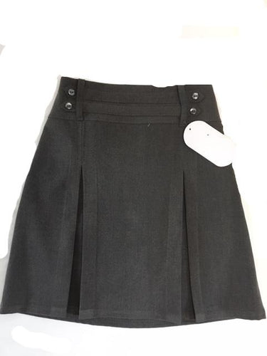 Half elasticated 4 button school skirt