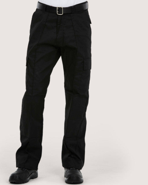 Cargo trousers with knee pads Black