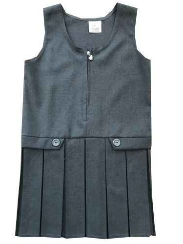 General Schoolwear - Girls Pinafores - Zip Front in Grey