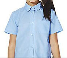 Load image into Gallery viewer, General Schoolwear - Girls Blue Blouse Twin Pack
