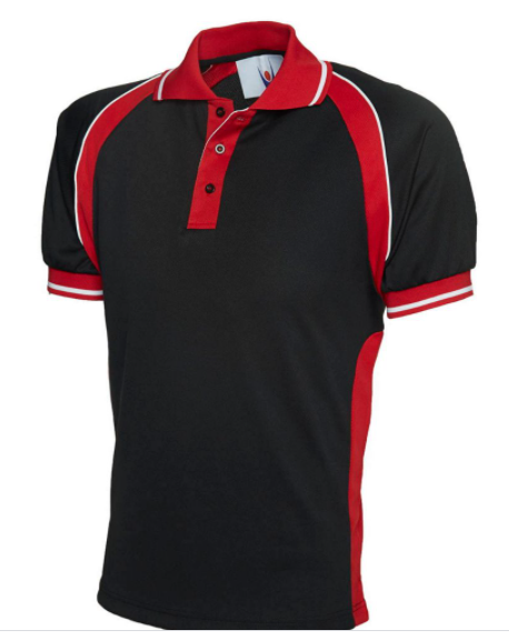 Sports Polo Shirts black & red (Leisurewear)