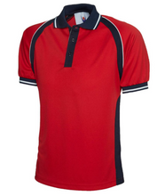 Load image into Gallery viewer, Sports Polo Shirts - red &amp; navy (Leisurewear)
