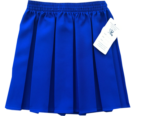 Blue full pleated school skirt
