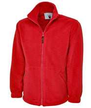 Load image into Gallery viewer, Premium Full Zip Micro Fleece Jacket - Red
