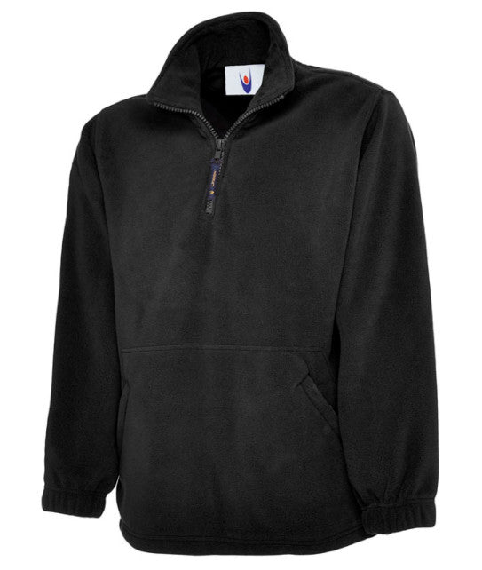 Premium Quarter Zip Micro Fleece Jacket - Black