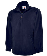 Load image into Gallery viewer, Premium Quarter Zip Micro Fleece Jacket - Navy
