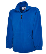 Load image into Gallery viewer, Premium Quarter Zip Micro Fleece Jacket - Royal Blue
