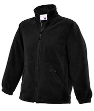 Load image into Gallery viewer, Childrens Full Zip Micro Fleece Jacket - Black
