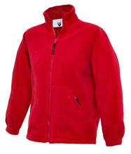 Load image into Gallery viewer, Childrens Full Zip Micro Fleece Jacket - Red
