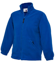 Load image into Gallery viewer, Childrens Full Zip Micro Fleece Jacket - Royal Blue
